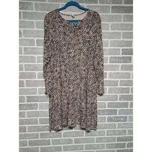 Old Navy Women Long Sleeve Animal Print Cheetah Short Knit Swing Dress Size  XXL